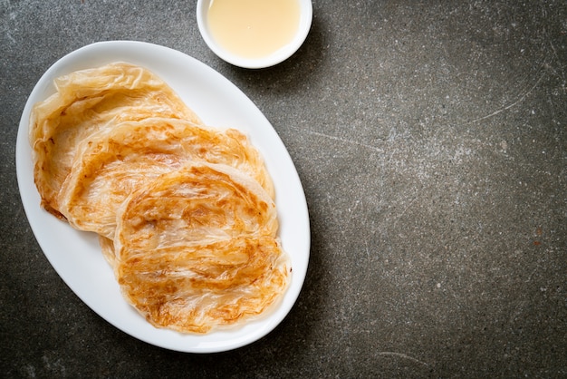 roti with sweetened condensed milk