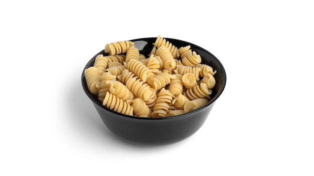 Rotini pasta isolated on a white background