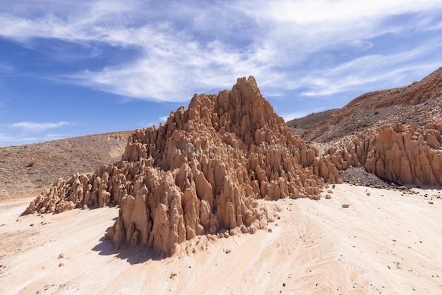 Rotsformatie in de woestijn van het Amerikaanse natuurlandschap