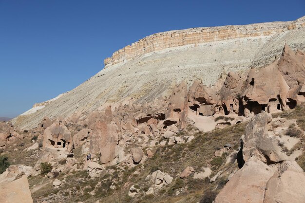 Rotsformaties in Zelve Valley Cappadocië Nevsehir Turkije