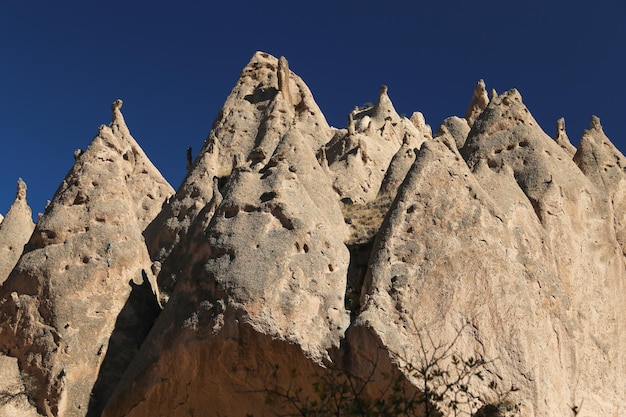 Rotsformaties in Zelve Valley Cappadocië Nevsehir Turkije