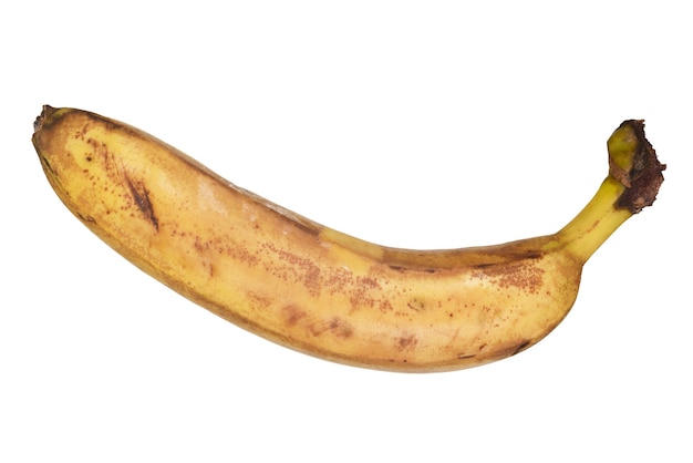 クリッピングパスで白に分離された腐ったバナナ