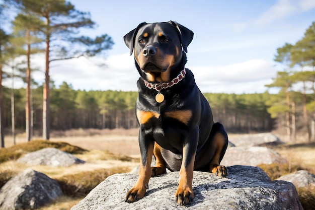 Rottweiler in a Natural Setting