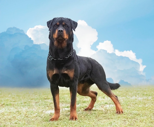 Rottweiler in nature