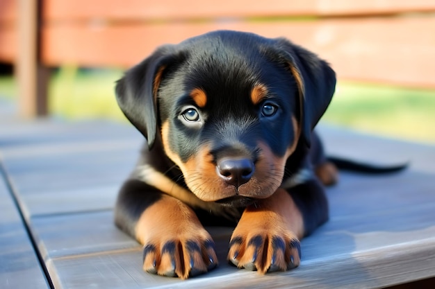 Rottweiler Pups Innocent and Endearing Look