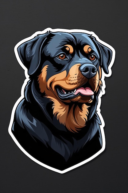 Photo rottweiler sticker design