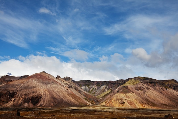 写真 アイスランドの荒れた北極の地形