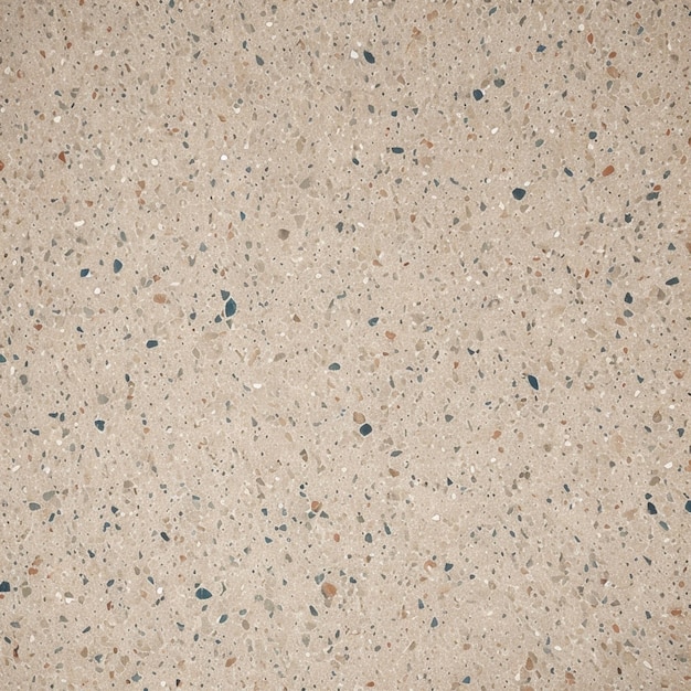 A rough concrete floor with a blue and green speckled speckled border