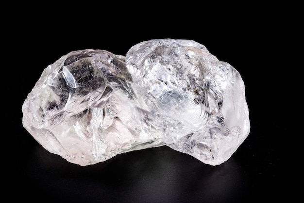 rough diamond, crystal in an allotropic form of carbon, uncut gemstone,  concept of luxury or wealth Stock Photo