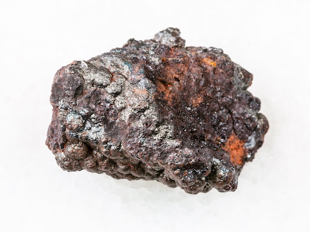 Rough Goethite stone on white