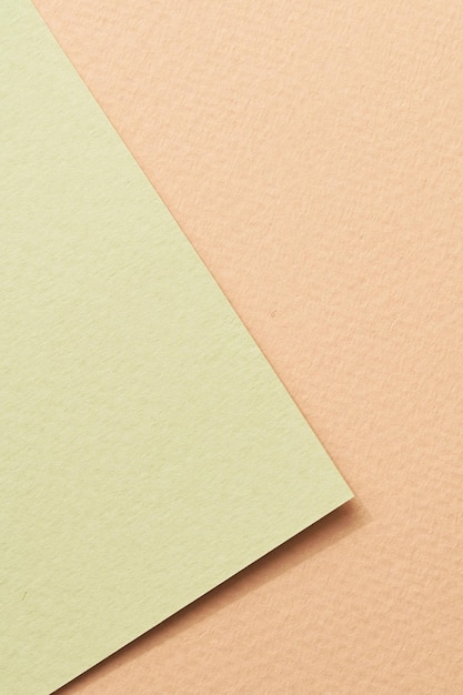 Rough kraft paper background paper texture beige green colors Mockup with copy space for text