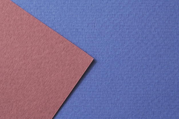 Rough kraft paper background paper texture burgundy blue colors Mockup with copy space for text