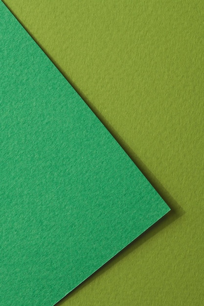 Rough kraft paper background paper texture different shades of green Mockup with copy space for text