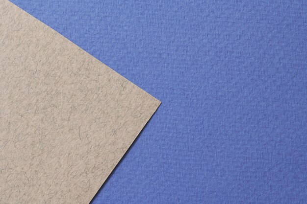 Photo rough kraft paper background paper texture gray blue colors mockup with copy space for text