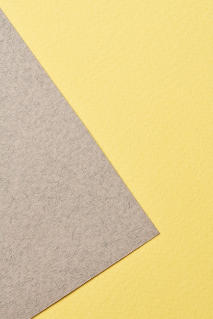 Photo rough kraft paper background paper texture gray yellow colors mockup with copy space for text