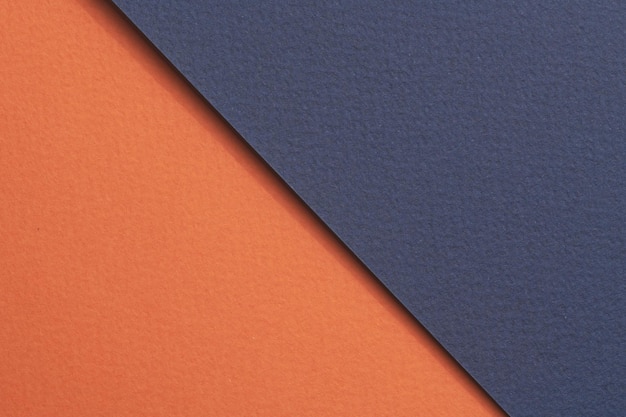 Rough kraft paper background paper texture orange blue colors Mockup with copy space for text