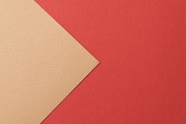 Rough kraft paper background paper texture red beige colors Mockup with copy space for text