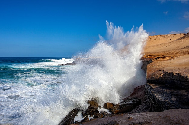 Rough sea off the west coast of Fuerteventura