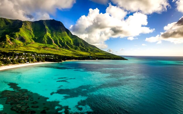 写真 カリブ海の荒れ果てた海 ai