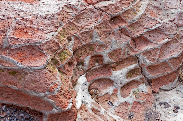 Rough stone with cracks and indentations