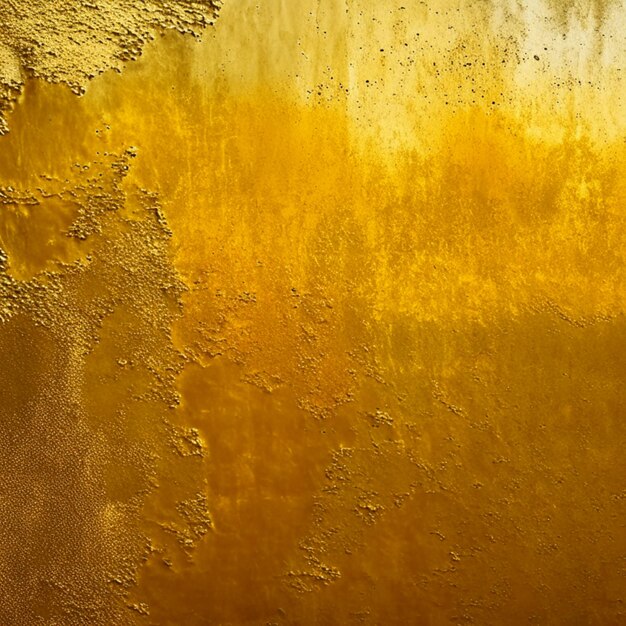 Roughly gold painted abstract concrete wall surface background