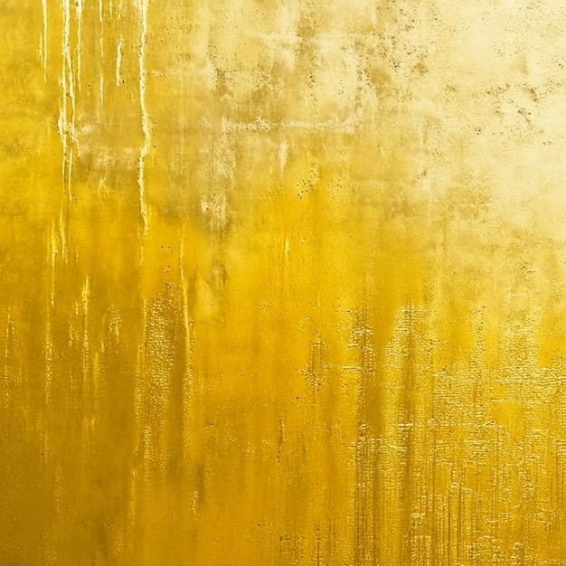 Roughly gold painted abstract concrete wall surface background