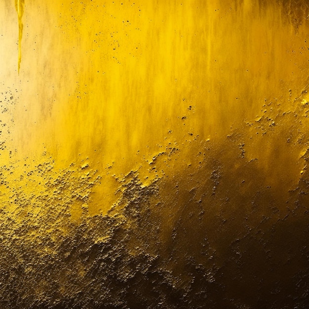 Roughly gold painted abstract concrete wall surface background