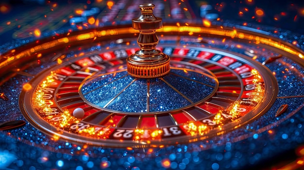 Roulette wheel in casino Roulette wheel in casino Gambling for money