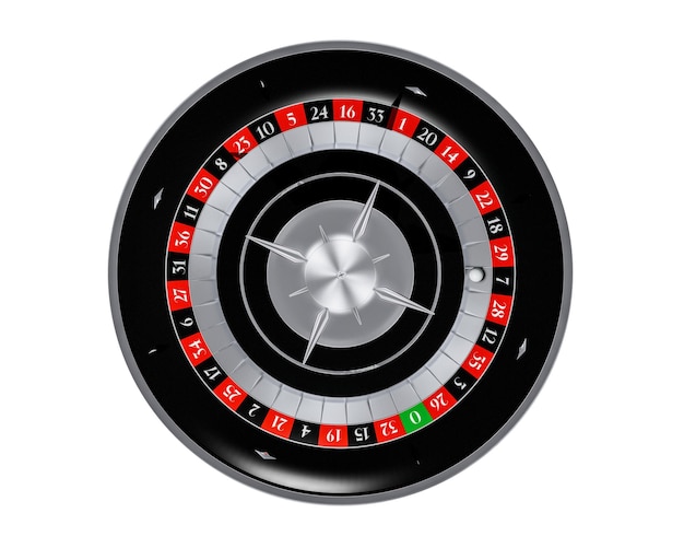 Photo roulette wheel isolated on white