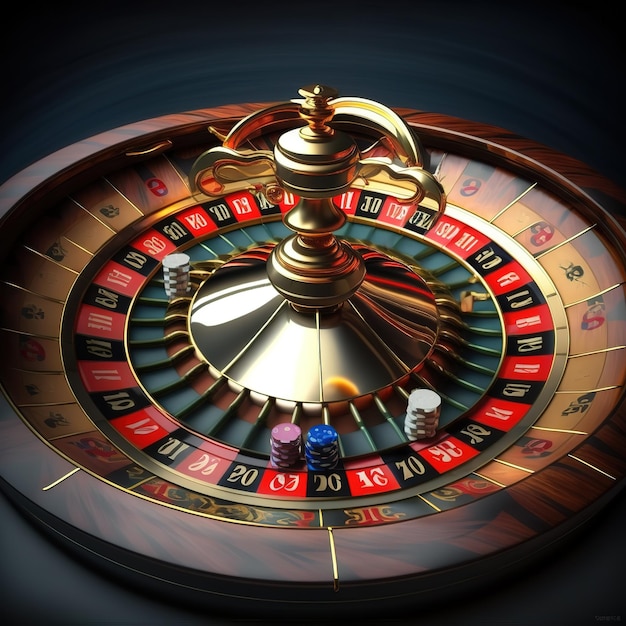 A roulette wheel with the number 20 on it