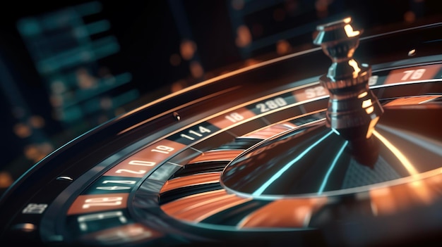 Foto roulette wiel in casino