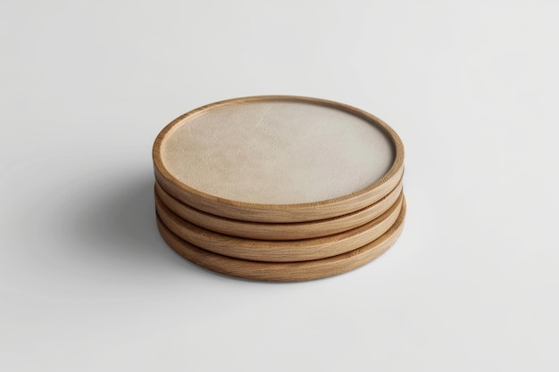 Round Beverage Coaster Isolated on Transparent Background