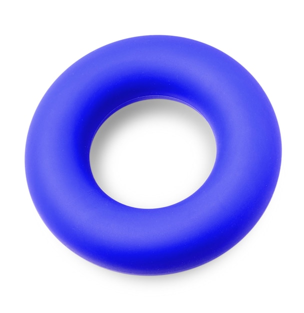 The round blue carpal expander carved isolated on a white background