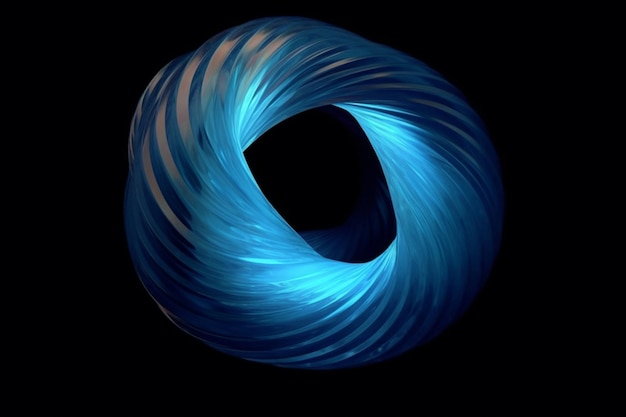 Round blue light twisted