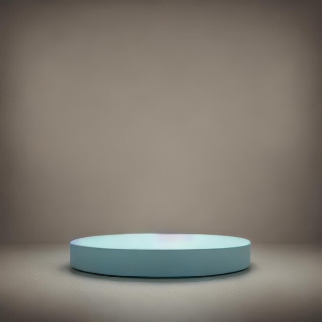 A round blue object with a pink circle in the middle of it.