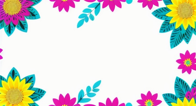 round border floral background