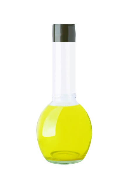 Round bottle of olive, sunflower, corn oil or other liquid