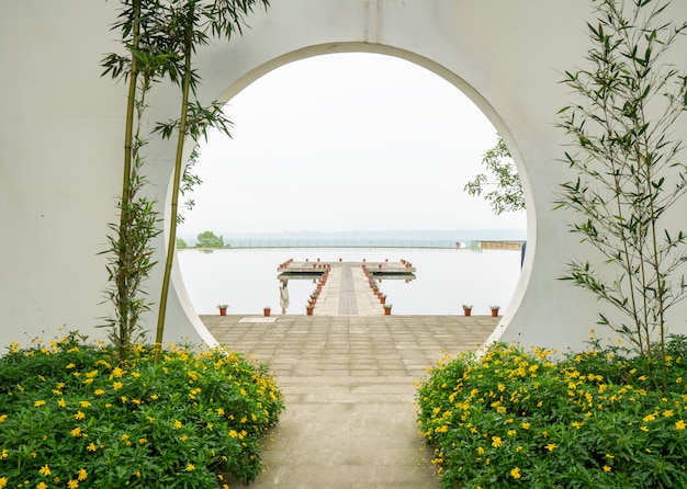 A round door in the garden