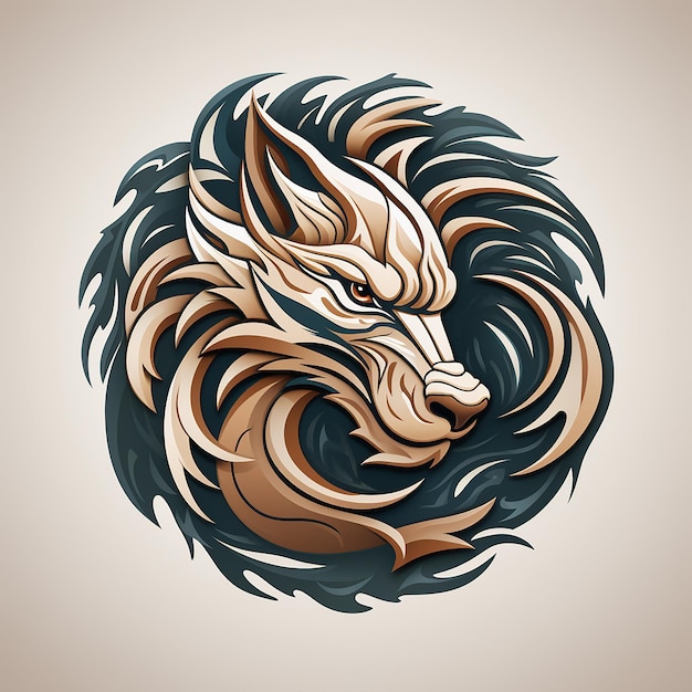 A ROUND DRAGON SYMBOL LOGO