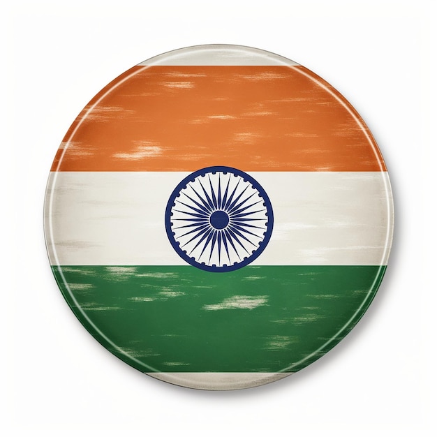 Photo round flag of india