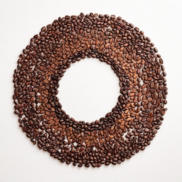 커피 콩 의 둥근 프레임