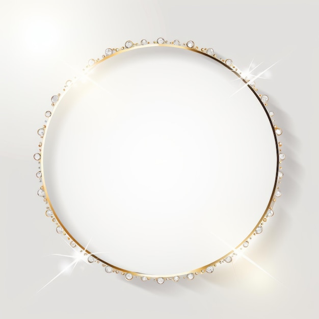 a round frame with diamonds on a white background