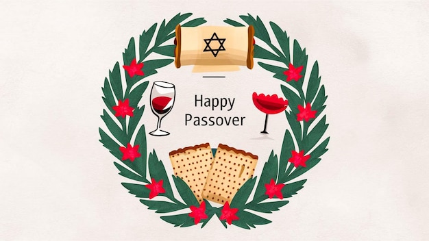 a round frame with a picture of a banner with a piece of jewish jewish jewish holiday on it
