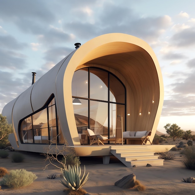 A round house in the desert