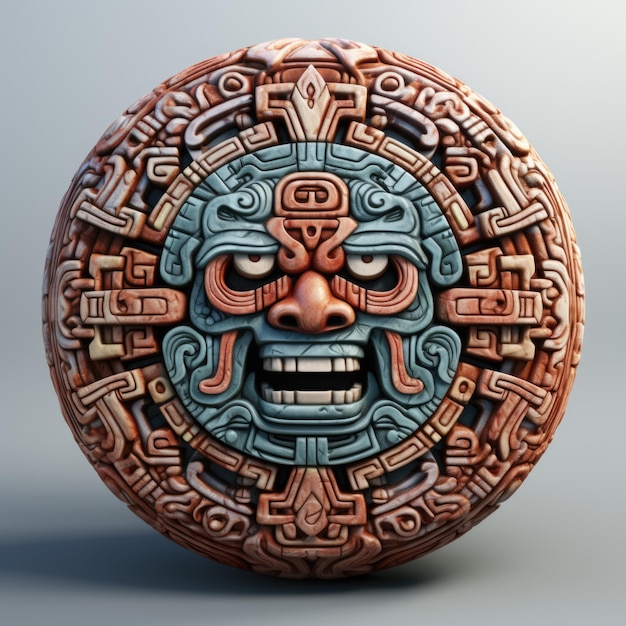 A round mayan artifact