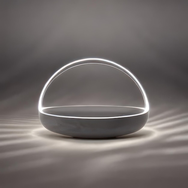 A round object with a light on it that is lit up.