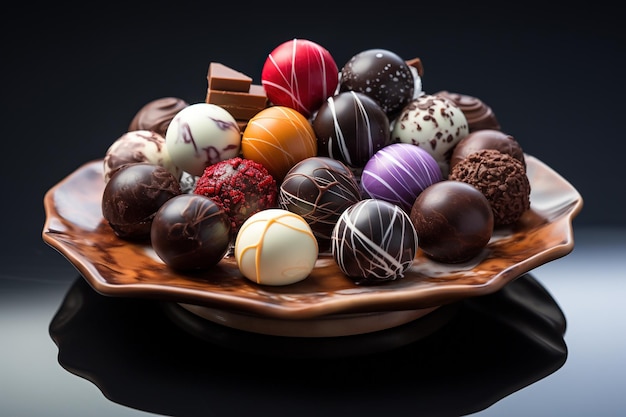 round peice of chocolates