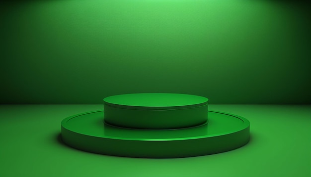 Round Podium in Empty Space Generative ai