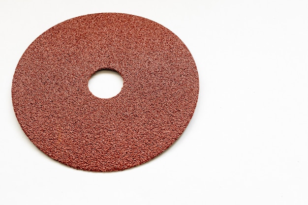 Round sandpaper with white surface