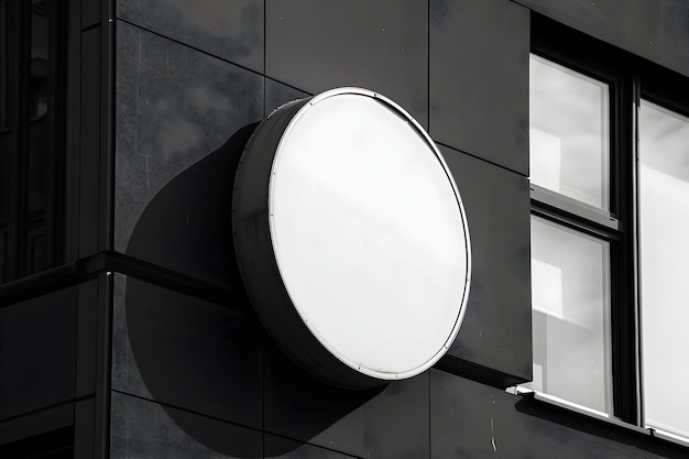 a round sign on a building that says quot the name of the building quot